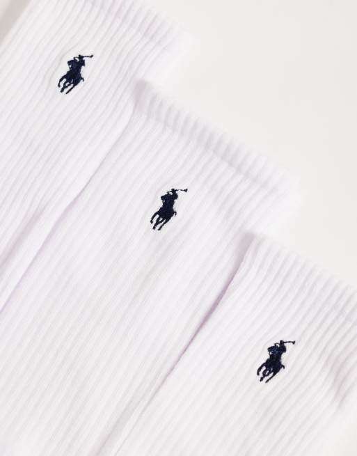 Polo Ralph Lauren icon logo 6-pack enkelsokken in wit, 2 van 3