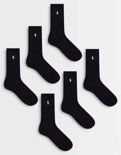 Polo Ralph Lauren Icon Logo 6er-Pack Crew-Socken in Schwarz - view 1