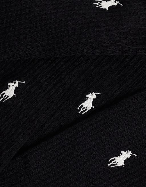 Polo Ralph Lauren Icon Logo 6er-Pack Crew-Socken in Schwarz, 2 von 3