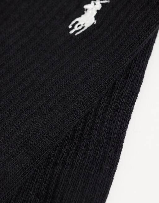 Polo Ralph Lauren Icon Logo 6er-Pack Crew-Socken in Schwarz, 3 von 3