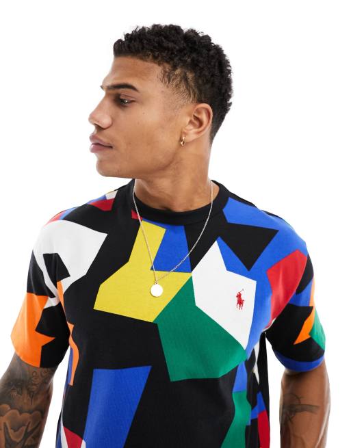 Polo Ralph Lauren icon logo active camo print t shirt classic fit in multi ASOS