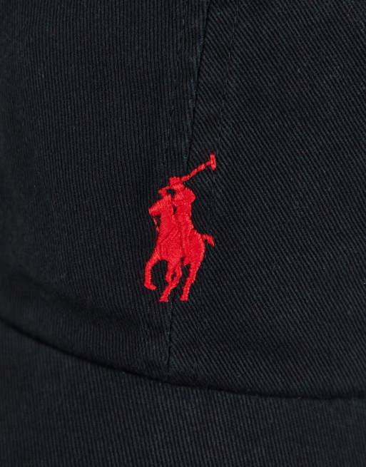 Polo Ralph Lauren icon logo baseball cap in black, 3 of 4