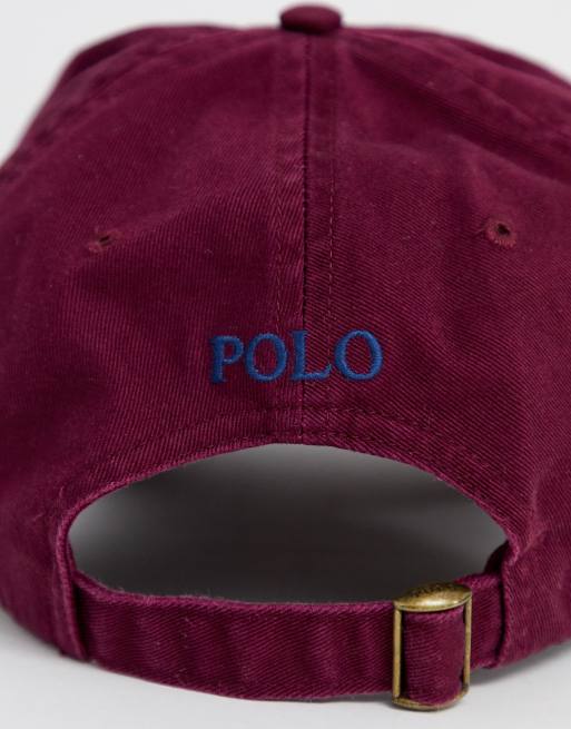 Burgundy ralph cheap lauren polo hat