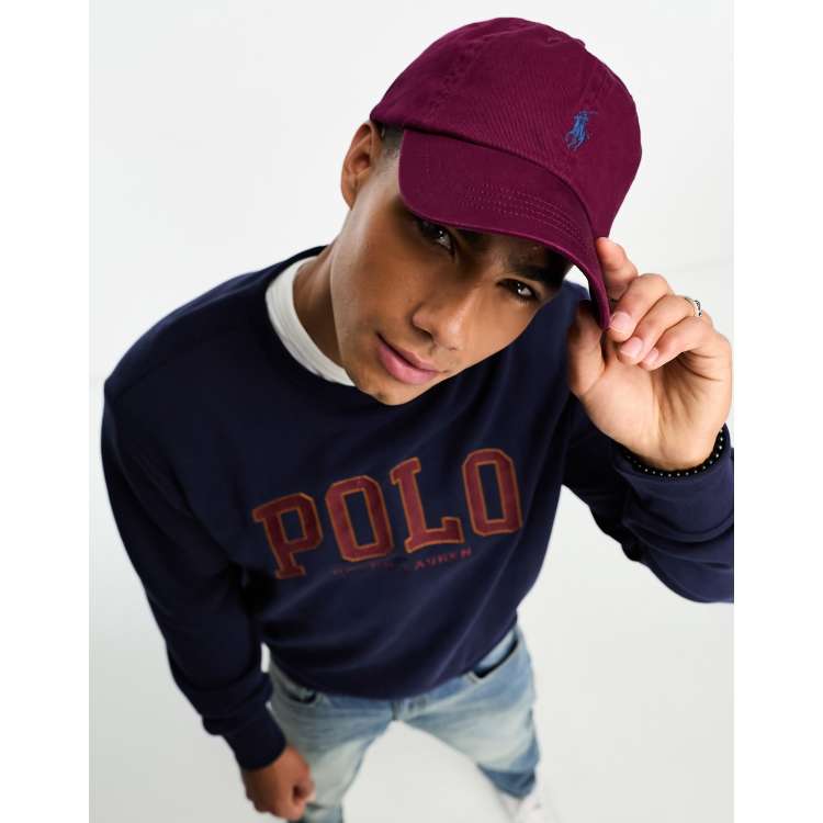 Polo Ralph Lauren icon logo baseball cap in burgundy | ASOS display picture 2