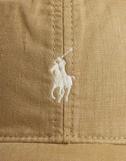 Polo Ralph Lauren icon logo baseball cap in cafe tan, 3 of 3