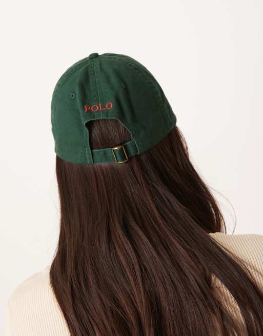 Polo Ralph Lauren icon logo baseball cap in green, 3 of 3