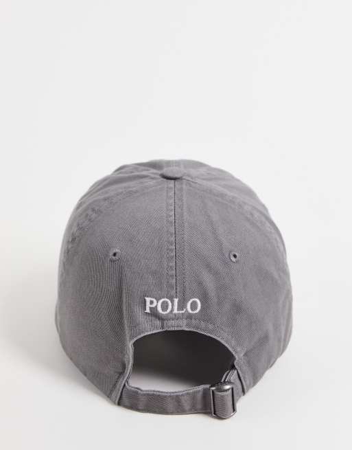Polo Ralph Lauren icon logo baseball cap in grey, 3 of 4