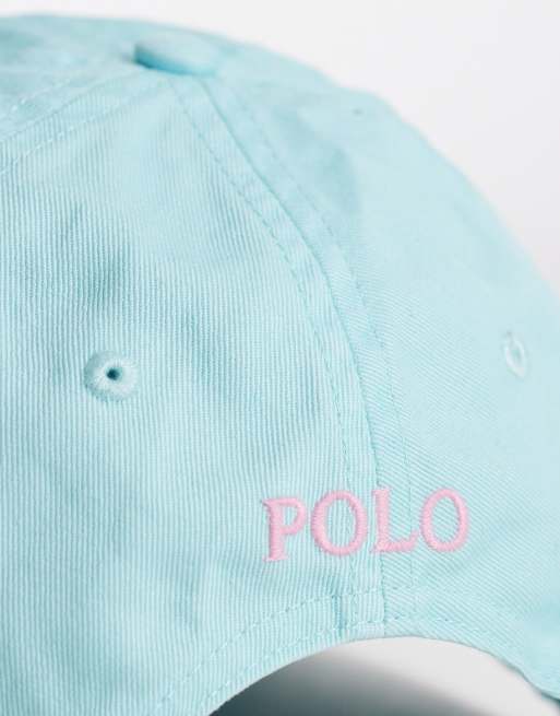 Polo Ralph Lauren icon logo baseball cap in new aqua blue, 2 of 3