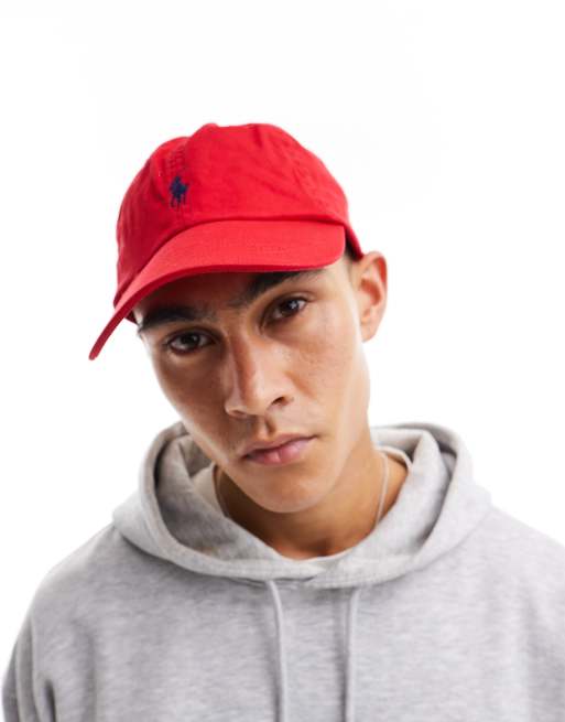 Polo Ralph Lauren icon logo baseball cap in red, 3 of 4