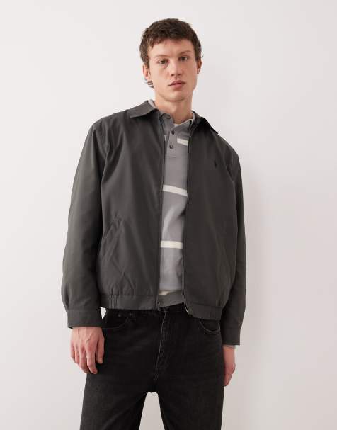 Polo Ralph Lauren icon logo bi-swing windbreaker jacket in dark grey - view 1