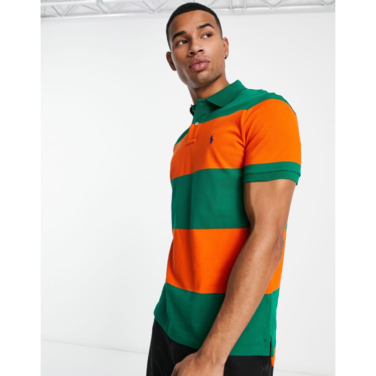 Green and orange ralph lauren sale polo shirt