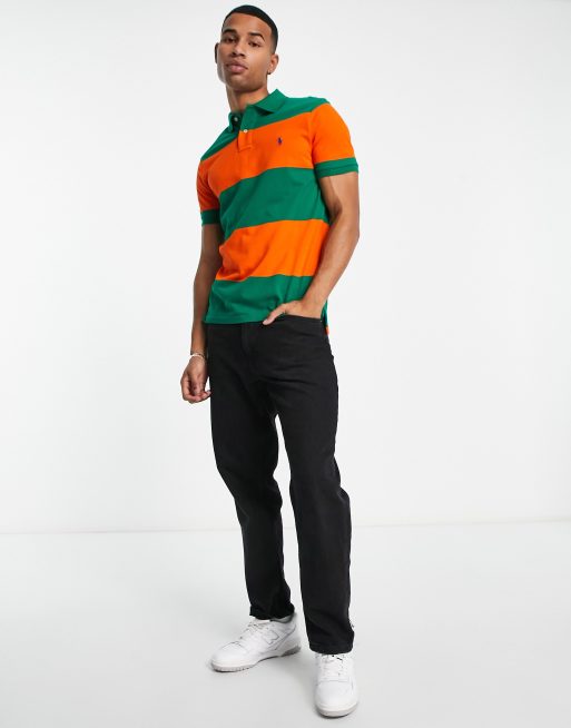 Green and orange store ralph lauren polo shirt