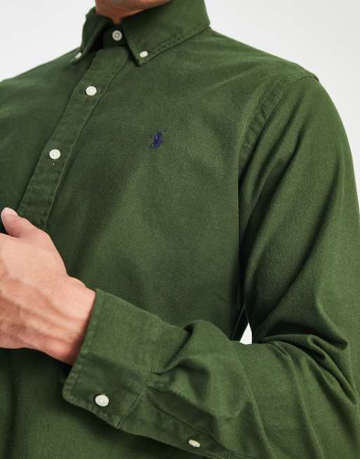 Army green outlet ralph lauren shirt