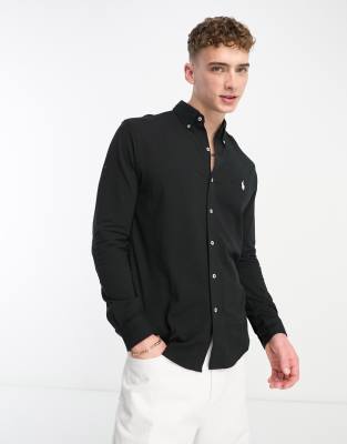 Black polo ralph lauren button outlet down