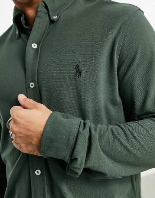 Dark green cheap ralph lauren shirt