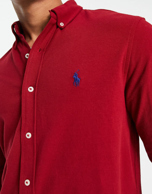 Ralph lauren red store button down shirt