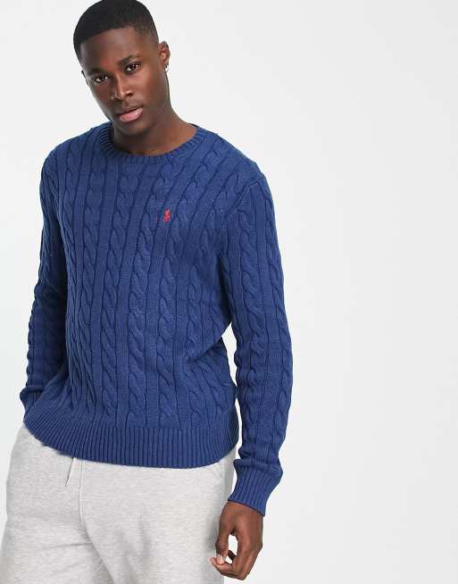 Ralph lauren navy jumper on sale mens