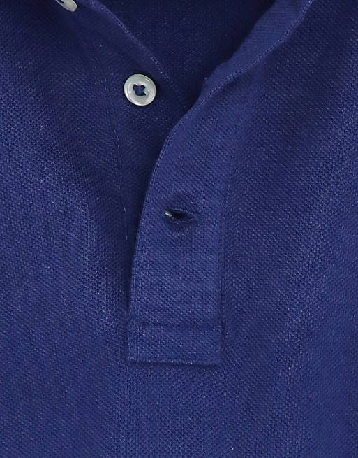 Polo Ralph Lauren icon logo chest multi stripe pique polo in navy