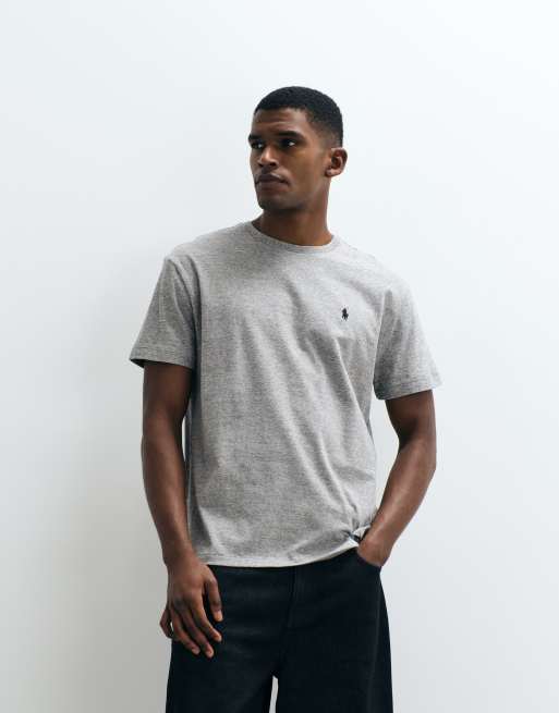 Polo Ralph Lauren icon logo classic short sleeve t-shirt in grey, 2 of 5