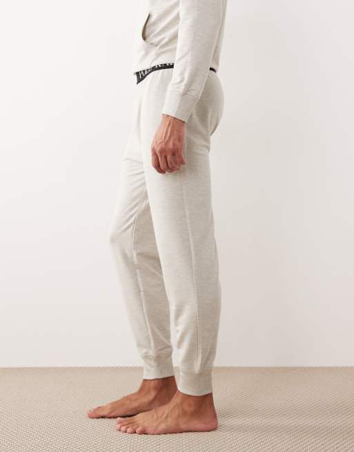 Polo Ralph Lauren icon logo co-ord waistband lounge joggers in grey marl, 3 of 5