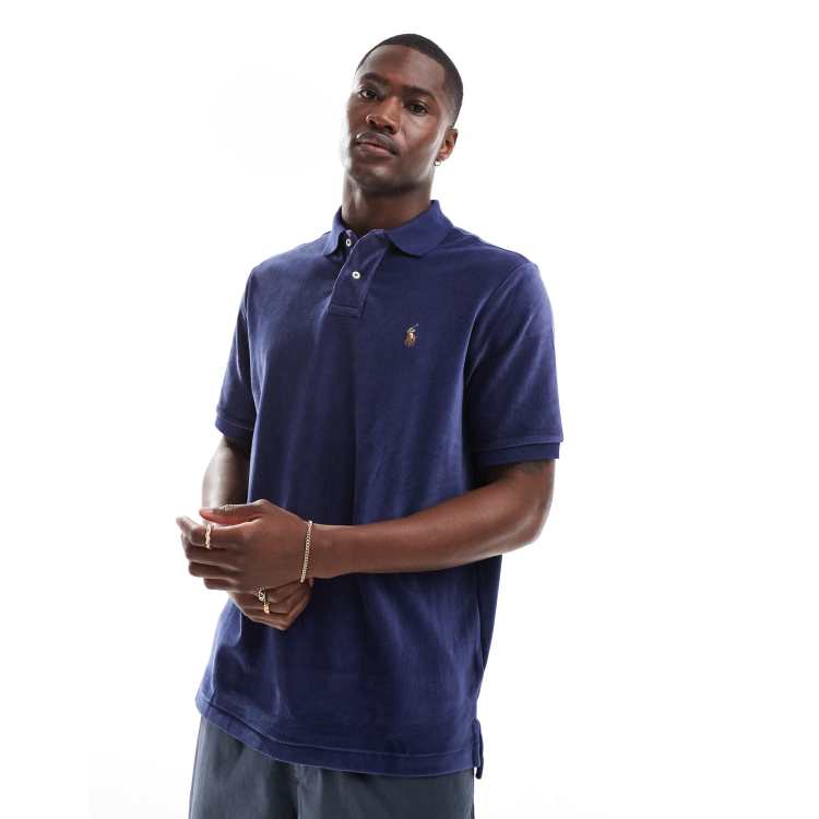 トップス REGULAR-FIT KNITTED POLO SHIRT NAVY XL Buy Navy Blue Regular Fit Cotton Rich Long Sleeve Knitted Polo