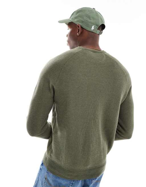 Olive green polo sweater best sale