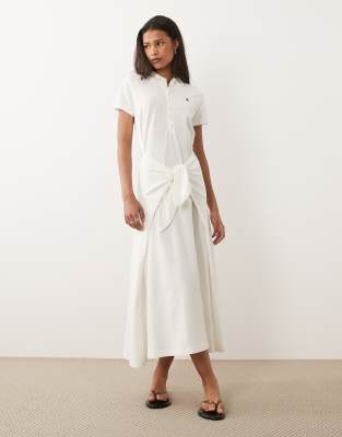 Polo Ralph Lauren Polo Ralph Lauren icon logo cotton polo dress in white