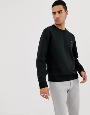 black polo crew neck sweatshirt