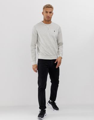 polo grey crew neck