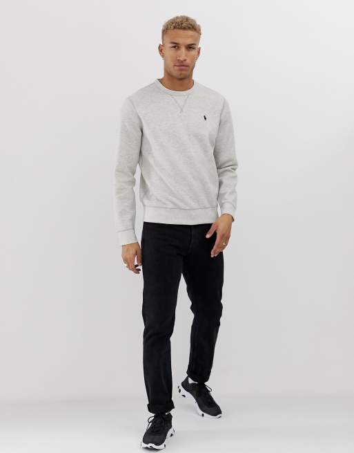 Mens grey on sale ralph lauren sweatshirt