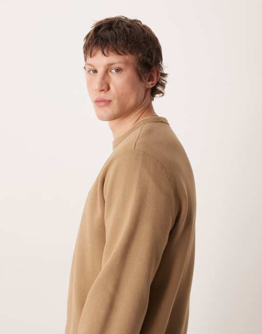 Polo Ralph Lauren icon logo crew neck sweatshirt in tan, 4 of 5