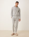 [Polo Ralph Lauren] Polo Ralph Lauren icon logo cuffed lounge trackies in grey marl (Part of a set) S grey marle