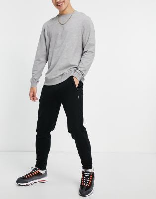 black cuffed sweatpants