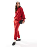 [Polo Ralph Lauren] Polo Ralph Lauren icon logo cuffed trackies in red L MADISON RED