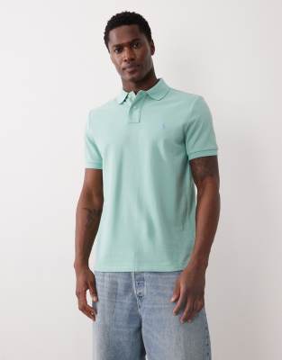 Polo Ralph Lauren Men's Blue Icon Logo Custom Slim Fit Pique Polo In Celadon