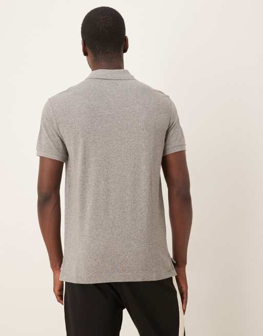 Polo Ralph Lauren icon logo custom slim fit pique polo in grey, 3 of 4