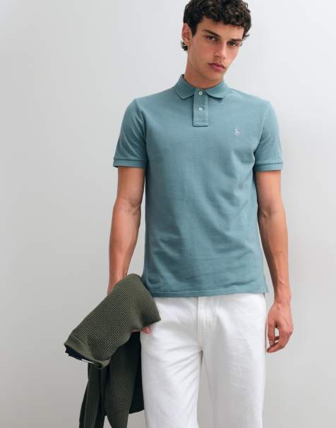 Polo Ralph Lauren icon logo custom slim fit pique polo in light green - view 1