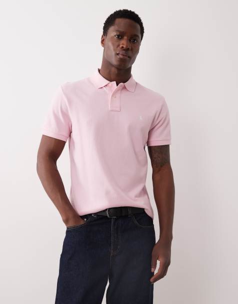 Polo Ralph Lauren icon logo custom slim fit pique polo in pink