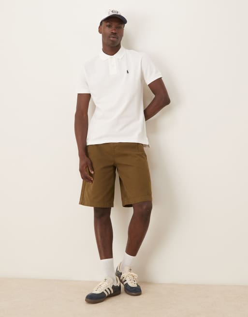 Polo Ralph Lauren icon logo custom slim fit pique polo in white, 3 of 4