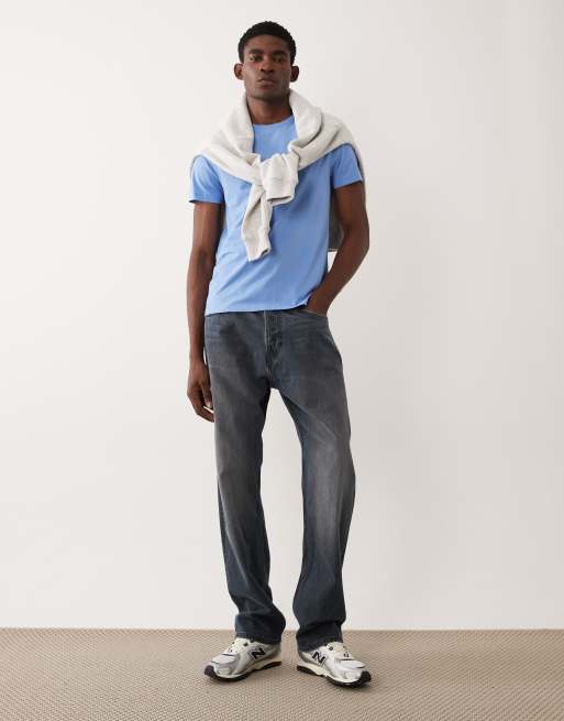 Polo Ralph Lauren icon logo custom slim fit t-shirt in mid blue, 2 of 5