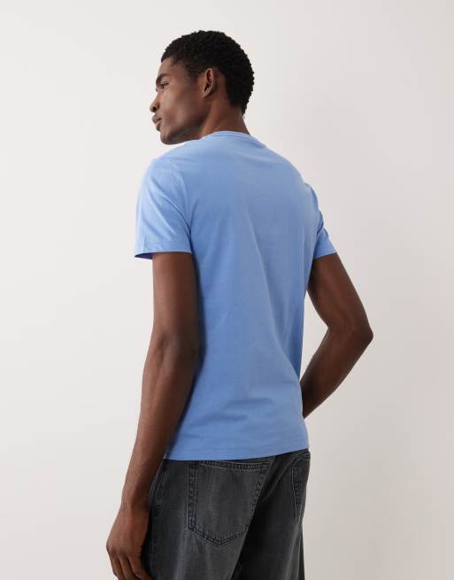 Polo Ralph Lauren icon logo custom slim fit t-shirt in mid blue, 3 of 5