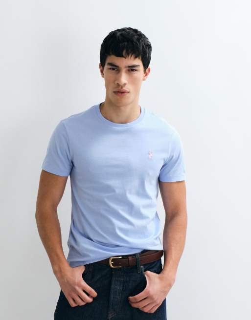 Polo Ralph Lauren icon logo custom slim t-shirt in blue, 3 of 5