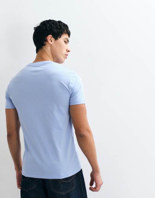 Polo Ralph Lauren icon logo custom slim t-shirt in blue, 5 of 5