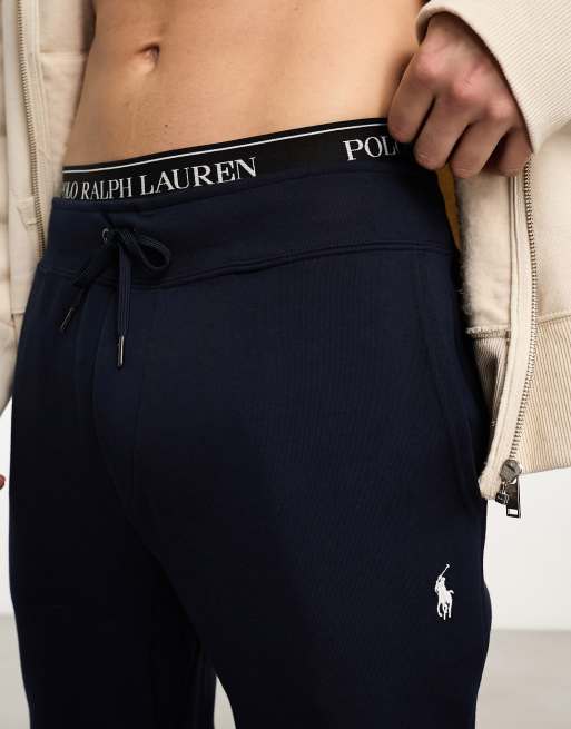 Polo Ralph Lauren player logo double tech joggers in black