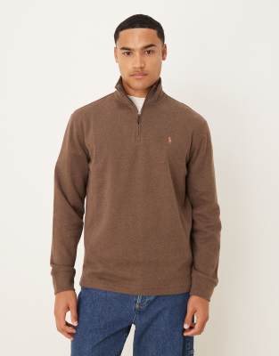 Polo Ralph Lauren icon logo double knit half zip sweatshirt in