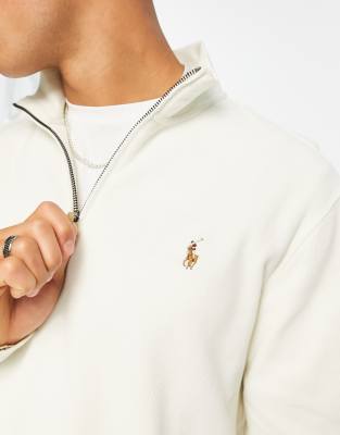 polo ralph lauren icon logo half zip sweatshirt