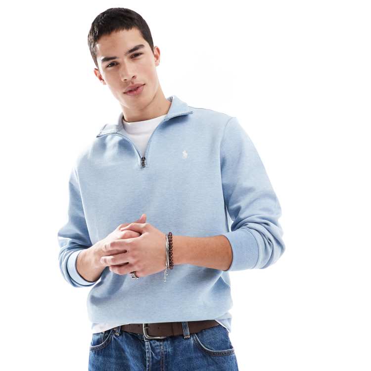 Polo Ralph Lauren icon logo double knit half zip sweatshirt