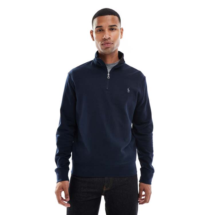 Polo Ralph Lauren icon logo double knit half zip sweatshirt