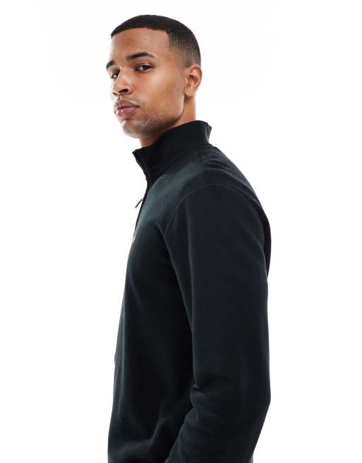 Polo Ralph Lauren icon logo double knit half zip sweatshirt in