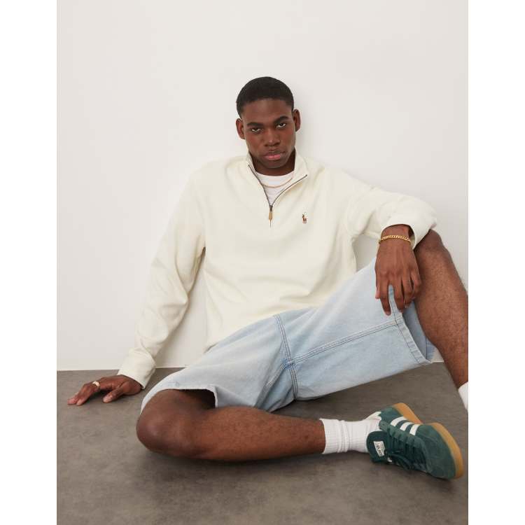 Polo Ralph Lauren 長袖、ペイントセットアップ Polo Ralph Lauren icon logo double knit jersey quarter zip